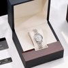 Đồng Hồ Nữ Roberto Era Dây Thép Silver Mặt Xà Cừ Trắng Niềng Khía Size 28mm RE1201