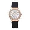Đồng Hồ Nữ Carnival 8173L2 Dây Cao Su Đen Mặt Trắng Đính Đá Rose Size 34mm Quartz Japan Carnival 8173L2-VH-DCS-T