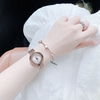 Đồng Hồ Nữ Franklin Màu Vàng Hồng Mặt Xà Cừ Trắng Size 32mm Mặt Xoay 360 Độ FL5488 Tặng Kèm Vòng Tay