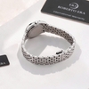 Đồng Hồ Nữ Roberto Era Dây Thép Silver Mặt Xà Cừ Trắng Niềng Khía Size 28mm RE1201
