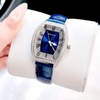 Đồng hồ Rivero nữ chính hãng, đồng hồ Rivero R9007 dây da xanh dương vỏ silver size 34mm