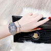 Đồng Hồ Nữ Franklin Đính Đá Chính Hãng Mặt Vuông Size 34mm Kim Xanh Quartz FL6188