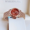 Đồng hồ nữ chính hãng Roberto Era RE2025 dây kim loại demi rose mặt nâu size 30mm