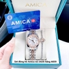 Set đồng hồ nữ Amica chính hãng demi vàng hồng mặt trắng size 32mm - Đồng hồ Amica A059