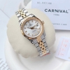 Đồng Hồ Nữ Carnival 8131L-CV-D Demi Vàng Mặt Trắng Size 30mm Quartz Japan