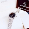 Đồng hồ nữ chính hãng Roberto Era RE2903 màu bạc mặt đen viền đá size 28mm
