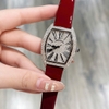 Set Đồng Hồ Nữ Roberto Era Chính Hãng Dây Thép Silver Đính Đá Tặng Kèm Dây Da Đỏ Size 32x36mm Quartz