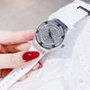 Set Đồng hồ nữ X-cer chính hãng dây cao su trắng vỏ bạc size 34mm - Mặt đồng hồ đính đá
