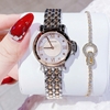 Set đồng hồ nữ chính hãng Roberto Era RE2024 dây kim demi rose mặt xà cừ hồng size 30mm