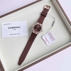 Đồng Hồ Nữ Carnival 8168L2 Dây Cao Su Nâu Đính Đá Rose Size 34mm Quartz 8168L2-VH-DCS-N