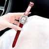 Đồng hồ Rivero nữ chính hãng, đồng hồ Rivero R9007 dây da đỏ vỏ silver size 34mm