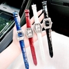 Đồng hồ Rivero nữ chính hãng, đồng hồ Rivero R9007 dây da đỏ vỏ silver size 34mm