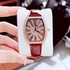 Set đồng hồ nữ chính hãng Roberto Era RE0224 dây da đỏ mận mặt số la mã, vỏ vàng hồng size 36mm