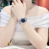 Set đồng hồ nữ Amica chính hãng màu bạc mặt xanh dương size 32mm - Đồng hồ Amica A059