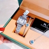 Đồng Hồ Nữ Franklin Đính Đá Chính Hãng Mặt Vuông Size 34mm Kim Xanh Quartz FL6188
