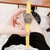 Set đồng hồ nữ chính hãng Roberto Era RE022 dây da vàng mặt số la mã vỏ vàng gold size 36mm
