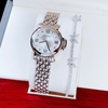 Set đồng hồ nữ chính hãng Roberto Era RE2025 dây kim loại silver mặt xà cừ size 30mm
