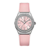 Đồng Hồ Nữ Carnival 8173L2 Dây Cao Su Hồng Đính Đá Silver Size 34mm Quartz Japan Carnival 8173L2-VT-DCS-H
