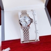 Set đồng hồ nữ chính hãng Roberto Era RE2025 dây kim loại silver mặt xà cừ size 30mm