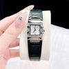 Đồng hồ nữ chính hãng Roberto Era RE1601 dây da đen mặt trắng vuông size 20x30mm vỏ silver
