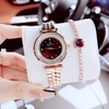 Set đồng hồ nữ chính hãng Roberto Era RE0849 dây da nâu vỏ rose size 32mm, kèm bộ dây kim loại và phụ kiện