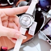 Đồng hồ nữ chính hãng Roberto Era RE0841 dây da trắng mặt đá chảy size 32mm vỏ silver