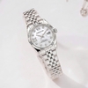 Đồng Hồ Nữ Roberto Era Dây Thép Silver Mặt Xà Cừ Trắng Niềng Khía Size 28mm RE1201