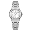 Đồng Hồ Nữ Carnival 8160L2-VT-T Dây Thép Silver Mặt Trắng Viền Đá Size 34mm Sapphire