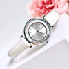 Đồng hồ nữ chính hãng Roberto Era RE0841 dây da trắng mặt đá chảy size 32mm vỏ silver