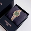 Đồng Hồ Nữ Carnival 8131L-CH-XL Demi Vàng Hồng Mặt Xanh Lá Size 30mm Quartz Japan