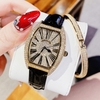 Set đồng hồ nữ chính hãng Roberto Era RE0224 dây da đen mặt số la mã, vỏ vàng size 36mm