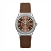 Đồng Hồ Nữ Carnival 8173L2 Dây Cao Su Nâu Đính Đá Silver Size 34mm Quartz Japan Carnival 8173L2-VT-DCS-N