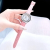 Set đồng hồ nữ chính hãng Roberto Era RE0841 dây da trắng vỏ silver size 32mm, kèm bộ dây da hồng và phụ kiện