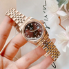 Đồng Hồ Nữ Carnival 8131L-VH-N Dây Thép Vàng Hồng Mặt Nâu Size 30mm Quartz Japan