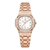 Đồng Hồ Nữ Carnival 8160L2-VH-T Vàng Hồng Mặt Trắng Viền Đá Size 34mm Sapphire