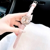 Đồng hồ nữ chính hãng Roberto Era RE0843 dây da hồng mặt đá chảy size 32mm vỏ vàng hồng