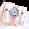 Set đồng hồ nữ chính hãng Roberto Era RE0841 dây da trắng vỏ silver size 32mm, kèm bộ dây da hồng và phụ kiện