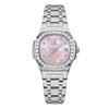 Đồng Hồ Nữ Carnival 8160L2-VT-HK Dây Thép Silver Mặt Xà Cừ Hồng Viền Đá Size 34mm Sapphire