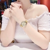 Đồng hồ nữ chính hãng Roberto Era RE084 dây da vàng mặt đá chảy size 32mm vỏ vàng gold