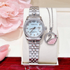 Đồng Hồ Nữ Roberto Era Dây Thép Silver Mặt Xà Cừ Trắng Viền Đá Size 28mm Roberto Era RE120