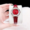 Set đồng hồ nữ chính hãng Roberto Era RE0848 dây da đỏ vỏ rose size 32mm kèm bộ dây kim loại và phụ kiện
