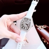 Set đồng hồ nữ chính hãng Roberto Era RE022 dây da trắng mặt số la mã, vỏ bạc silver size 36mm