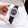 Đồng hồ nữ chính hãng Roberto Era RE0840 dây da đen mặt đá chảy size 32mm vỏ silver