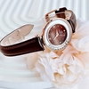Đồng hồ nữ chính hãng Roberto Era RE0849 dây da nâu mặt đá chảy size 32mm vỏ rose gold
