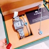 Đồng Hồ Nữ Franklin Đính Đá Chính Hãng Mặt Vuông Size 34mm Kim Xanh Quartz FL6188