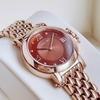 Đồng hồ nữ chính hãng Roberto Era RE2025 dây kim loại demi rose mặt nâu size 30mm
