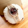 Đồng Hồ Nữ Carnival 8131L-VH-N Dây Thép Vàng Hồng Mặt Nâu Size 30mm Quartz Japan