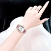 Đồng hồ Rivero nữ chính hãng, đồng hồ Rivero R9007 dây da đỏ vỏ silver size 34mm