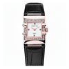 Đồng hồ nữ chính hãng Roberto Era RE1601 dây da đen mặt trắng vuông size 20x30mm vỏ rose gold