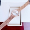 Đồng hồ nữ chính hãng Roberto Era RE2902 màu vàng hồng mặt trắng viền đá size 28mm